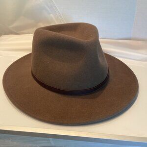 Indiana Jones Style hat MILLER HATS Brown 8X BEAVER fur felt Cowboy Size 7‎ 1/4